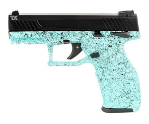 Taurus TX22 Pistol 22 LR. 4 in. Cyan Splatter 16 rd.