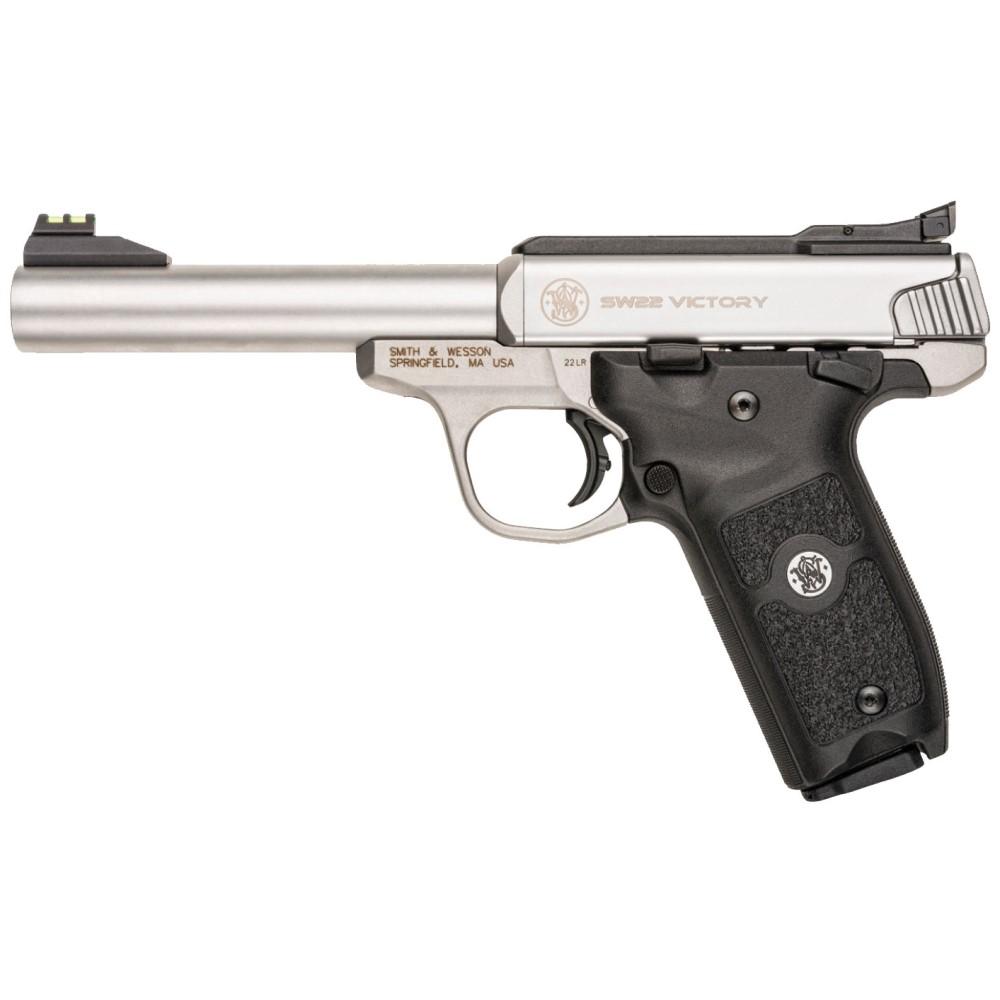S&W VICTORY 22LR 5.5" 10RD STS AFOS