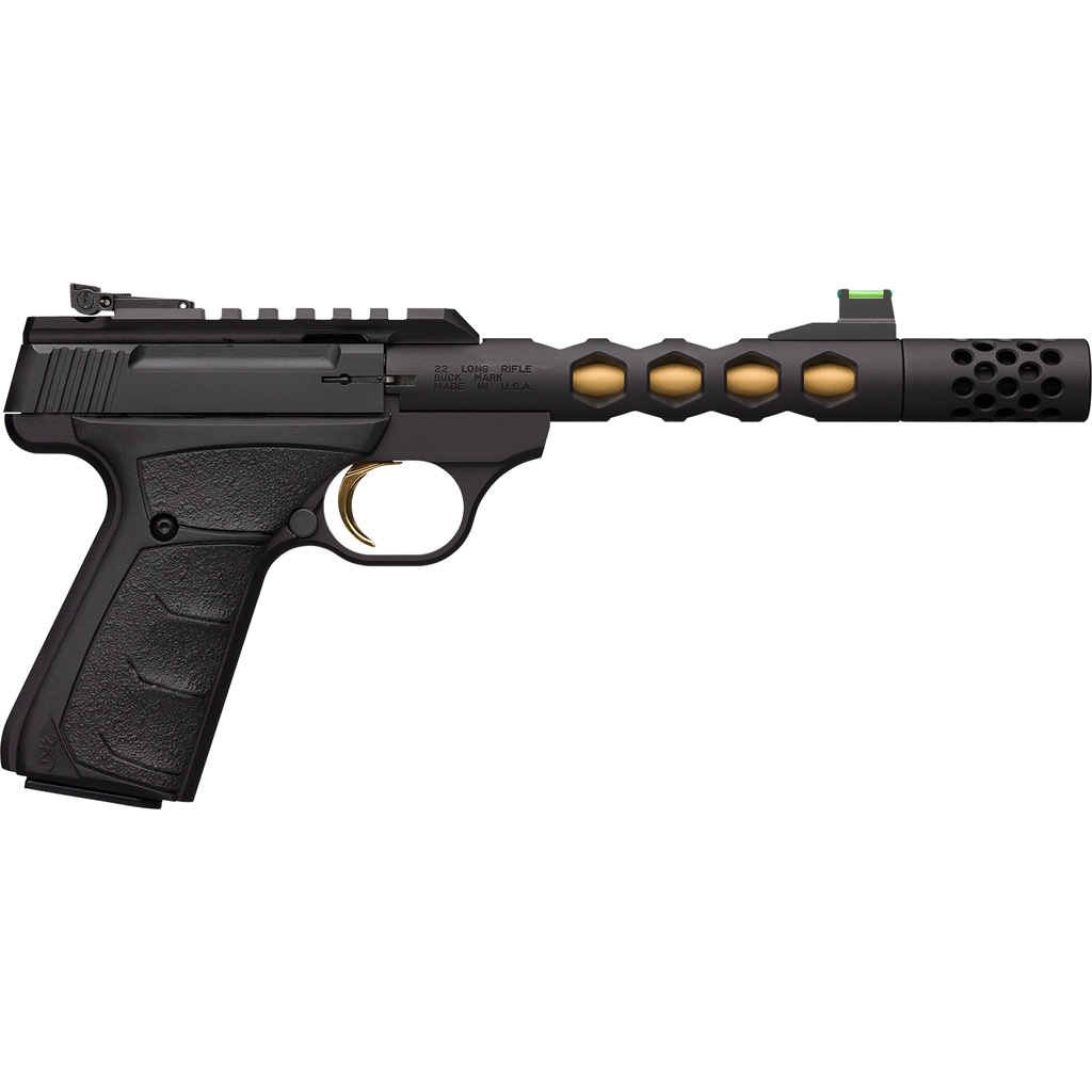 BRO BUCK MARK PLUS VIS BLK/GOLD 22LR 5.8 SR